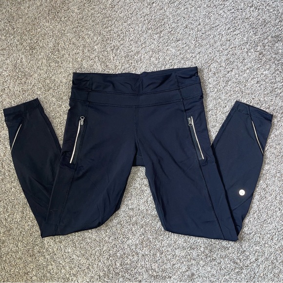 7/8th length black lululemon leggings size 6 - Picture 1 of 5